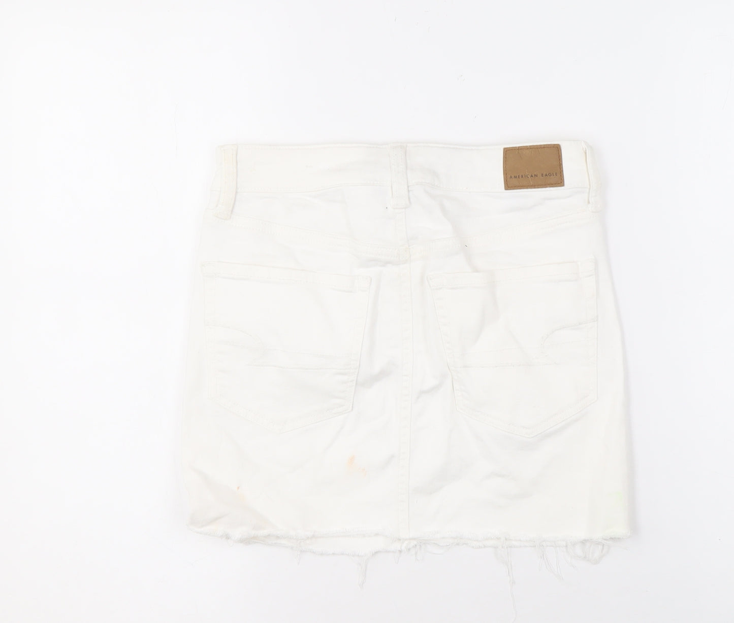 American Eagle Women's White Short Fringe Skirt, Size 4