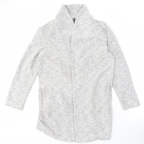 Next Women's Grey Open Front Cardigan Size 12 Long Sleeve