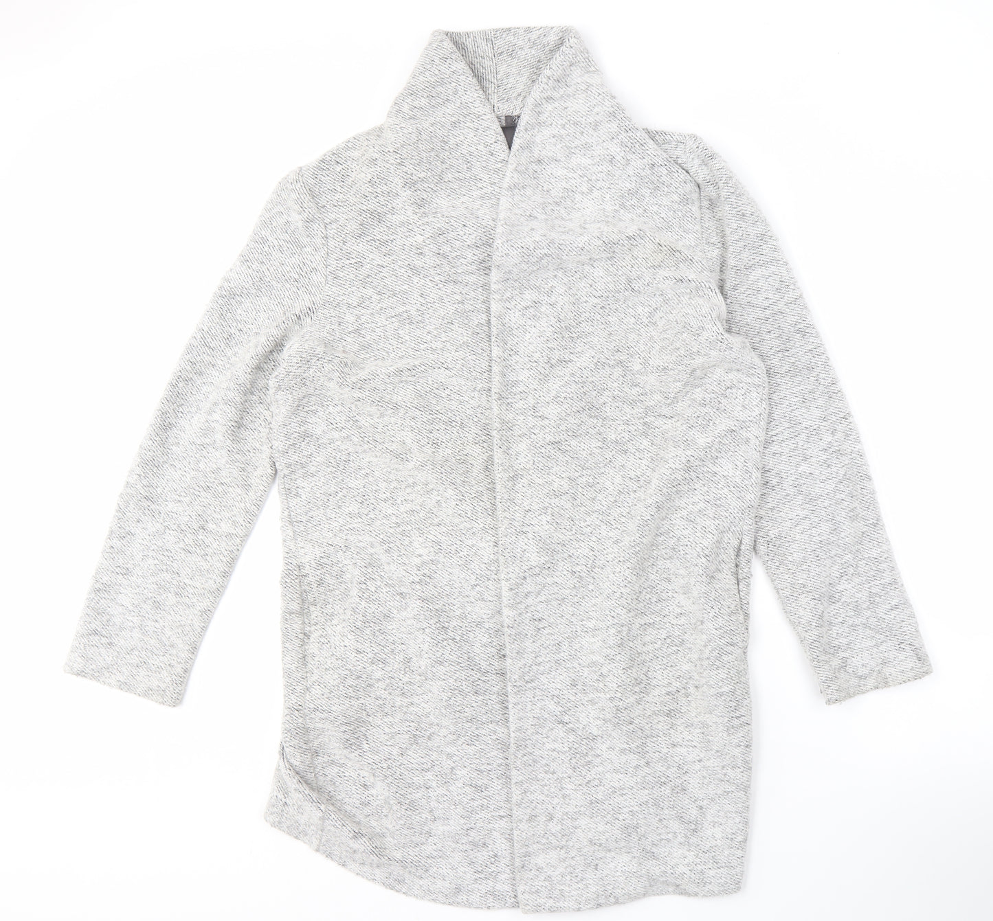 Next Women's Grey Open Front Cardigan Size 12 Long Sleeve