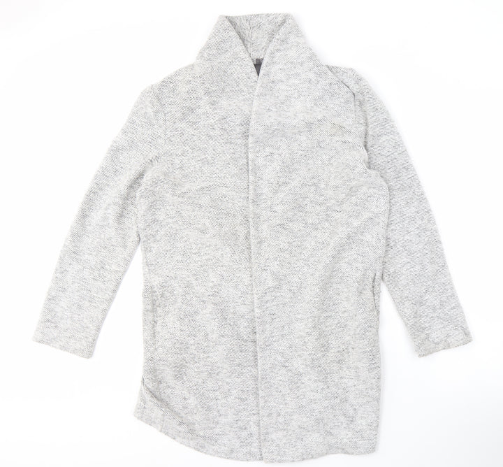 Next Women's Grey Open Front Cardigan Size 12 Long Sleeve