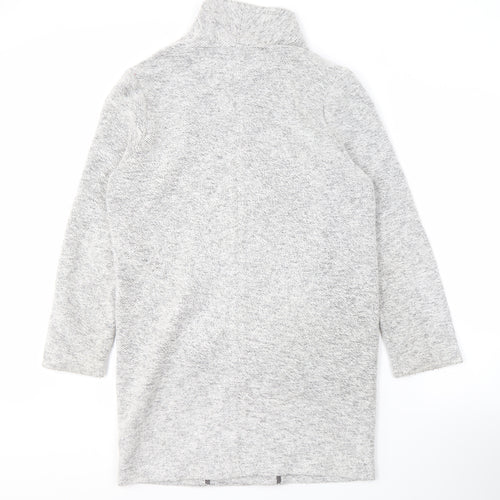 Next Women's Grey Open Front Cardigan Size 12 Long Sleeve