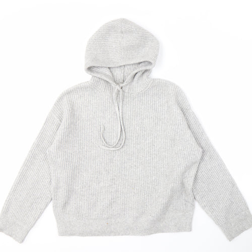 Marks and Spencer Grey Hooded Jumper M