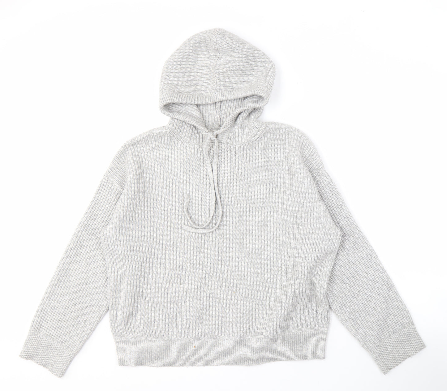 Marks and Spencer Grey Hooded Jumper M
