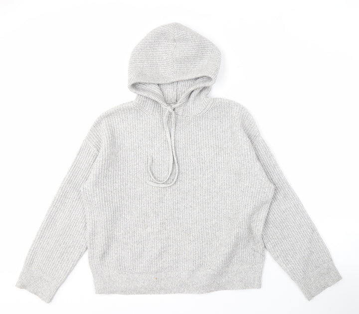 Marks and Spencer Grey Hooded Jumper M