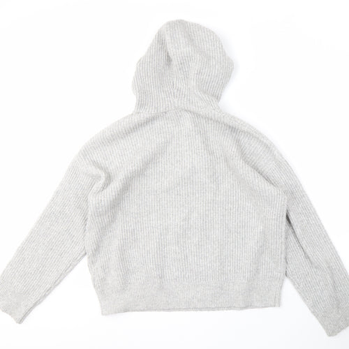 Marks and Spencer Grey Hooded Jumper M