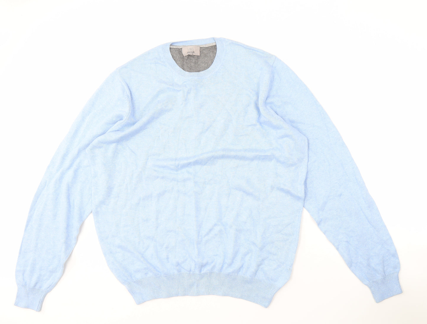 Marks and Spencer Men's Blue L Pullover Jumper