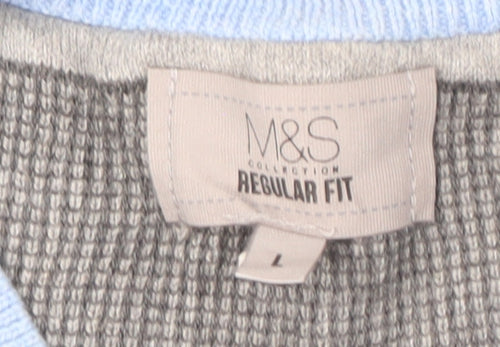 Marks and Spencer Men's Blue L Pullover Jumper