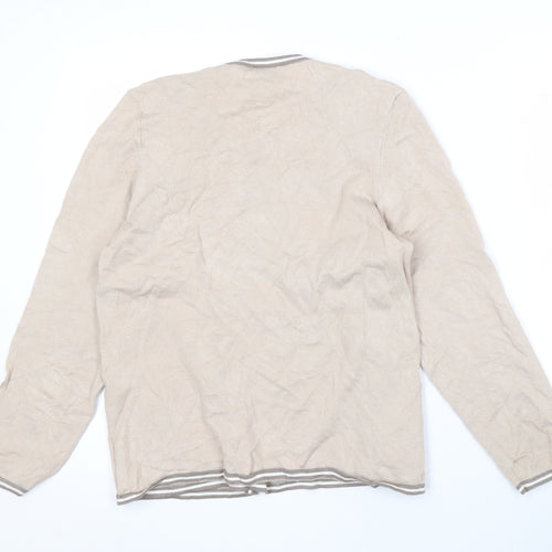Eastex Women's Beige Striped Cardigan Size 14 Knit