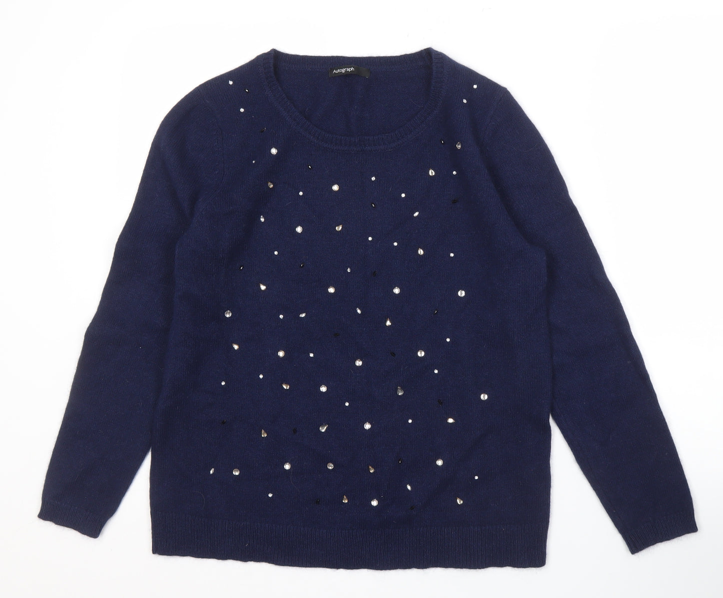 Marks and Spencer Women's Blue Pullover Jumper UK 14