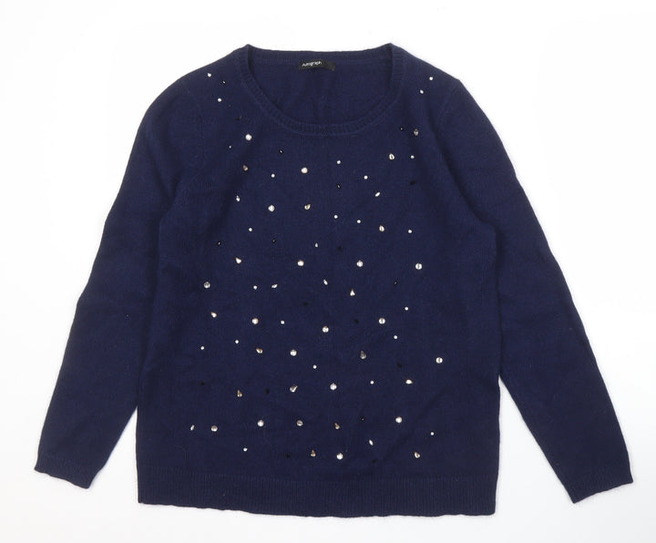 Marks and Spencer Women's Blue Pullover Jumper UK 14