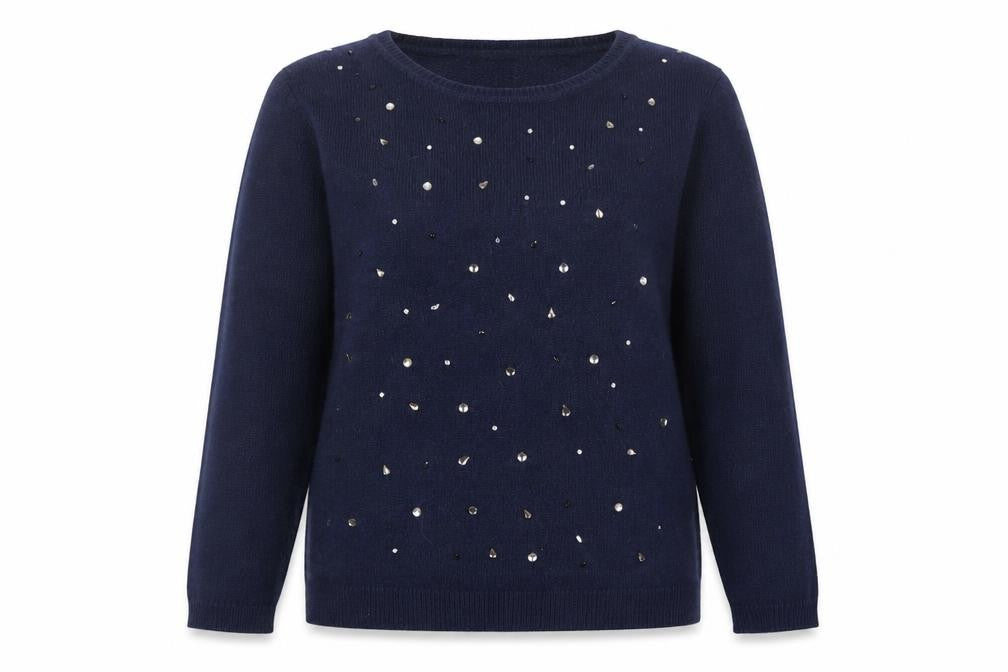 Front view of Marks & Spencer Women's Blue jumper UK 14