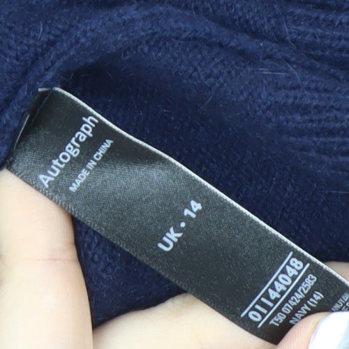 Marks and Spencer Women's Blue Pullover Jumper UK 14