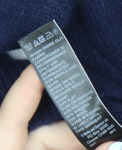 Marks and Spencer Women's Blue Pullover Jumper UK 14