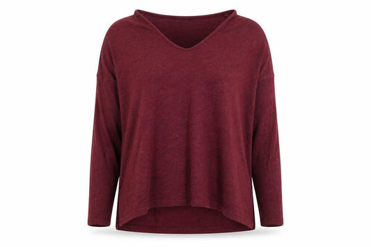 Front view of Only Women's Red jumper -, size S, V-Neck