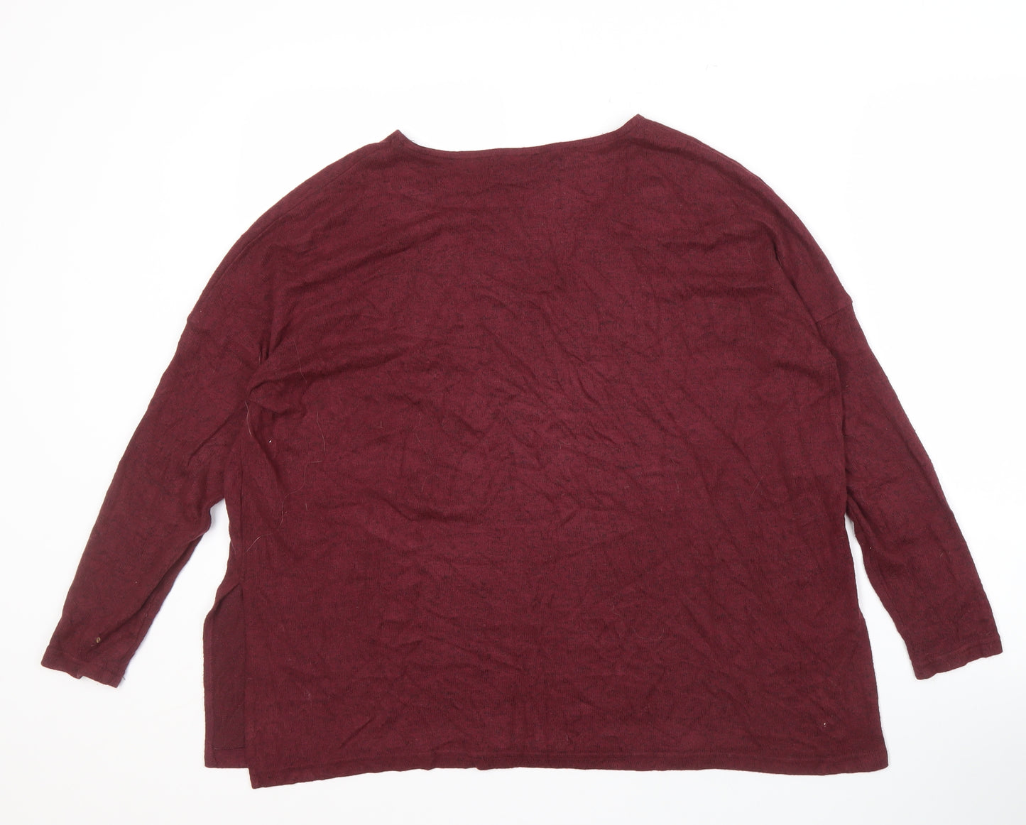 Only Women's Red Pullover Jumper - Size S, V-Neck