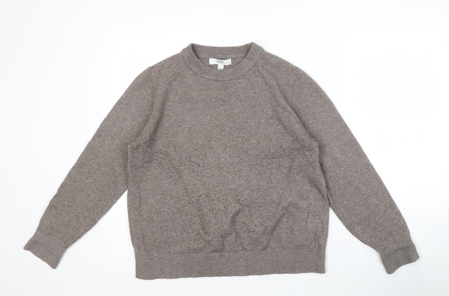 Marks and Spencer Women's Brown Knit Pullover Jumper - M