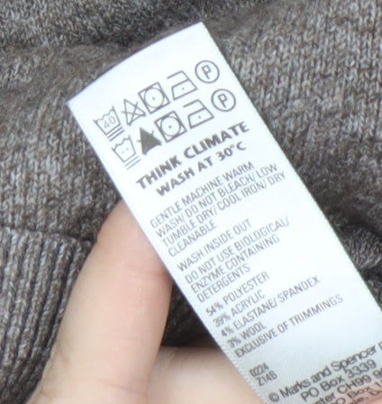 Marks and Spencer Women's Brown Knit Pullover Jumper - M