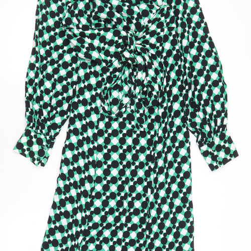 Marks and Spencer Women's Multicoloured Polka Dot Shirt Dress Size 14