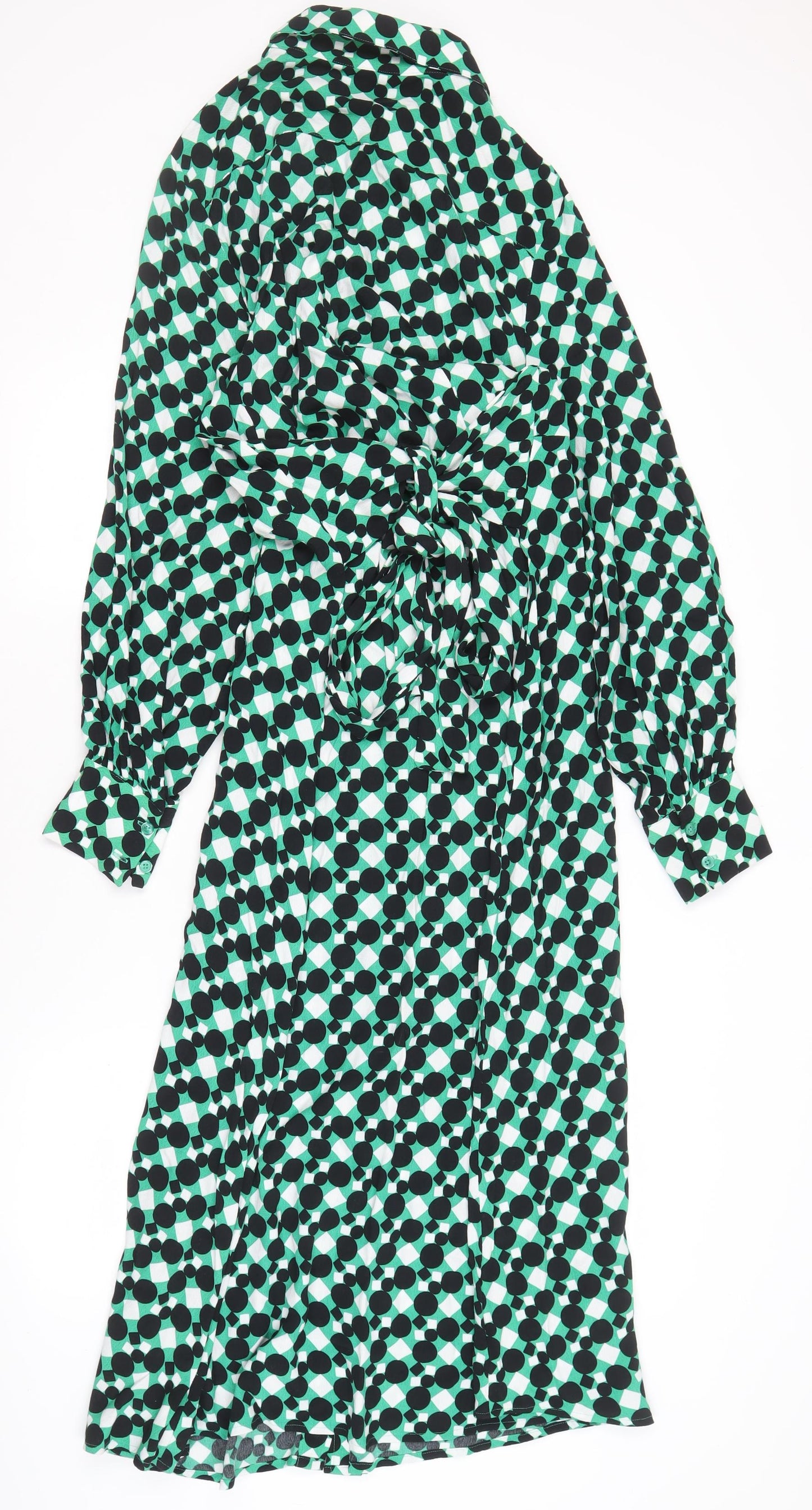 Marks and Spencer Women's Multicoloured Polka Dot Shirt Dress Size 14