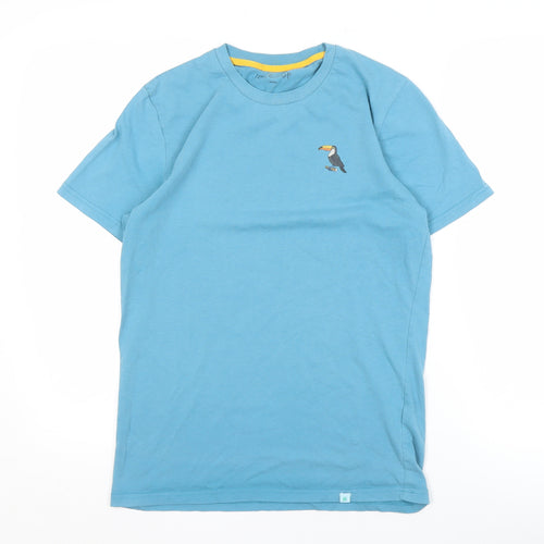 ICE & POP Men's Blue Animal T-Shirt, Small, Cotton