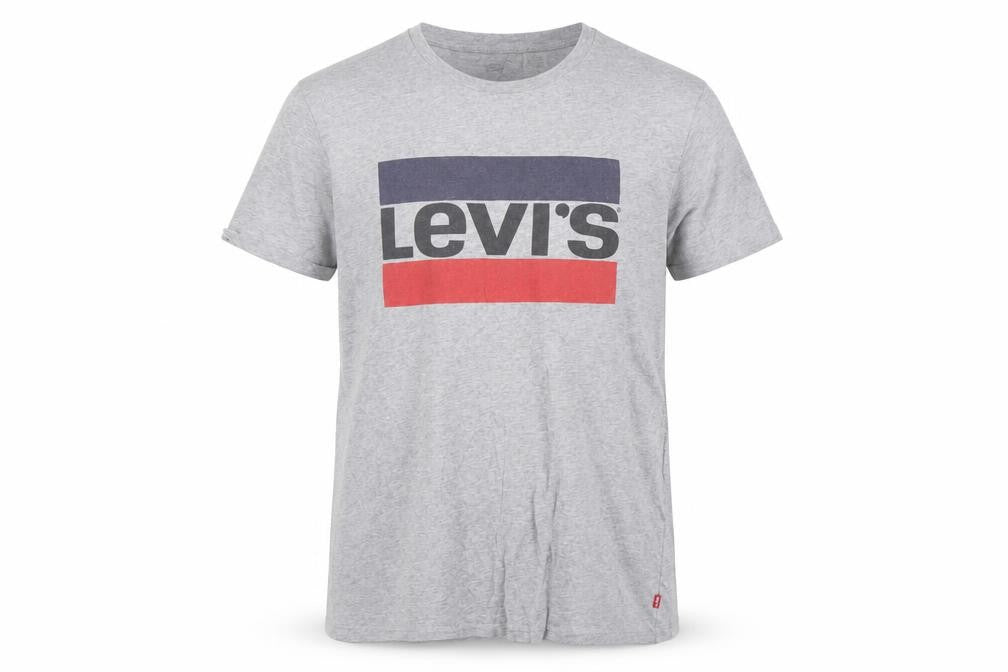 Front view of Levi's Grey Medium Men's T-Shirt with Logo