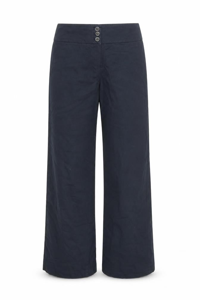 Front view of Autograph Women's Blue Straight-Leg Trousers, size 10