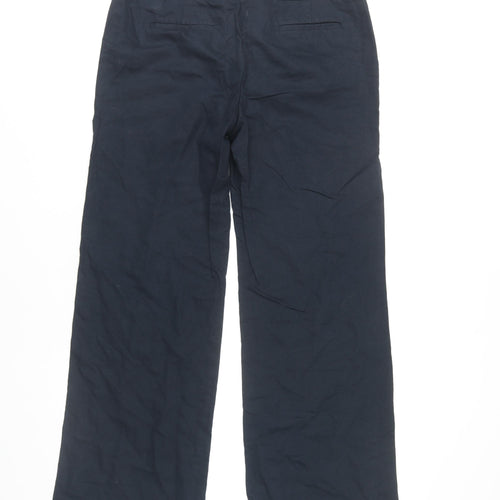 Autograph Women's Blue Straight-Leg Trousers Size 10