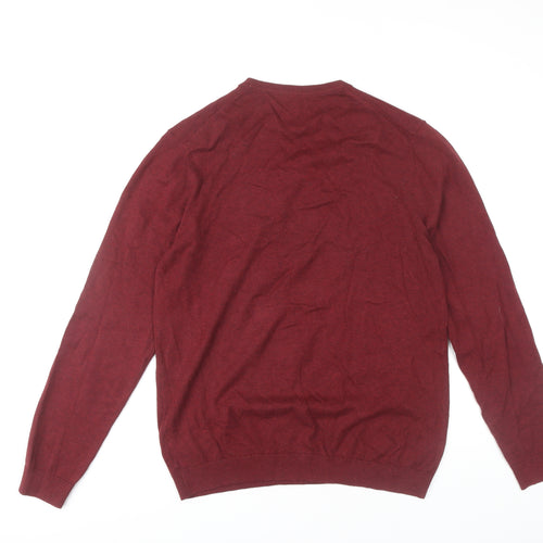 Next Men's Red V-Neck Pullover Jumper Size M