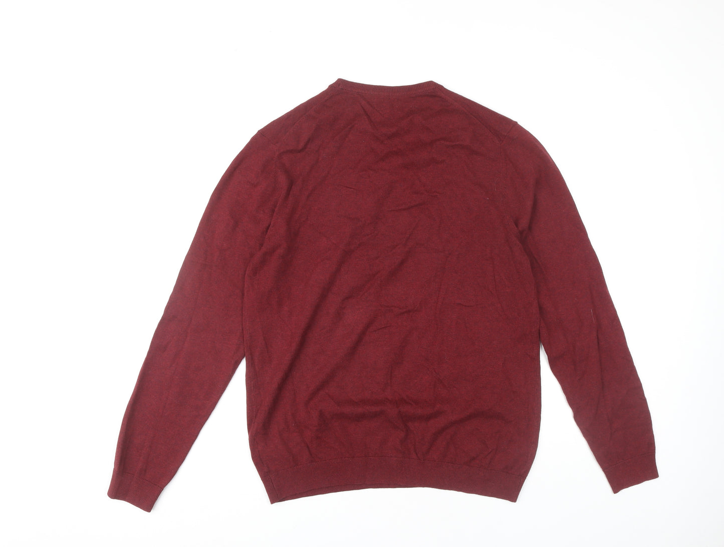Next Men's Red V-Neck Pullover Jumper Size M