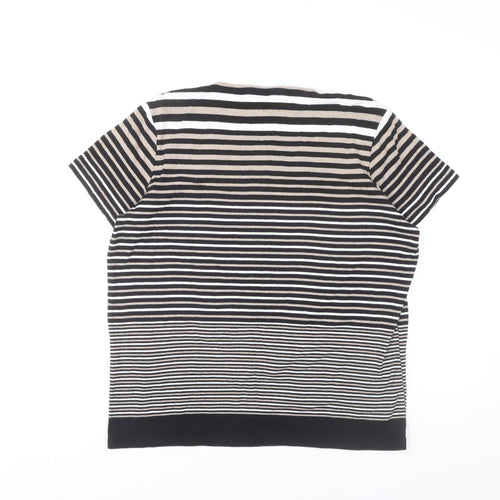 Maine New England Women's Black Striped T-Shirt Size 18
