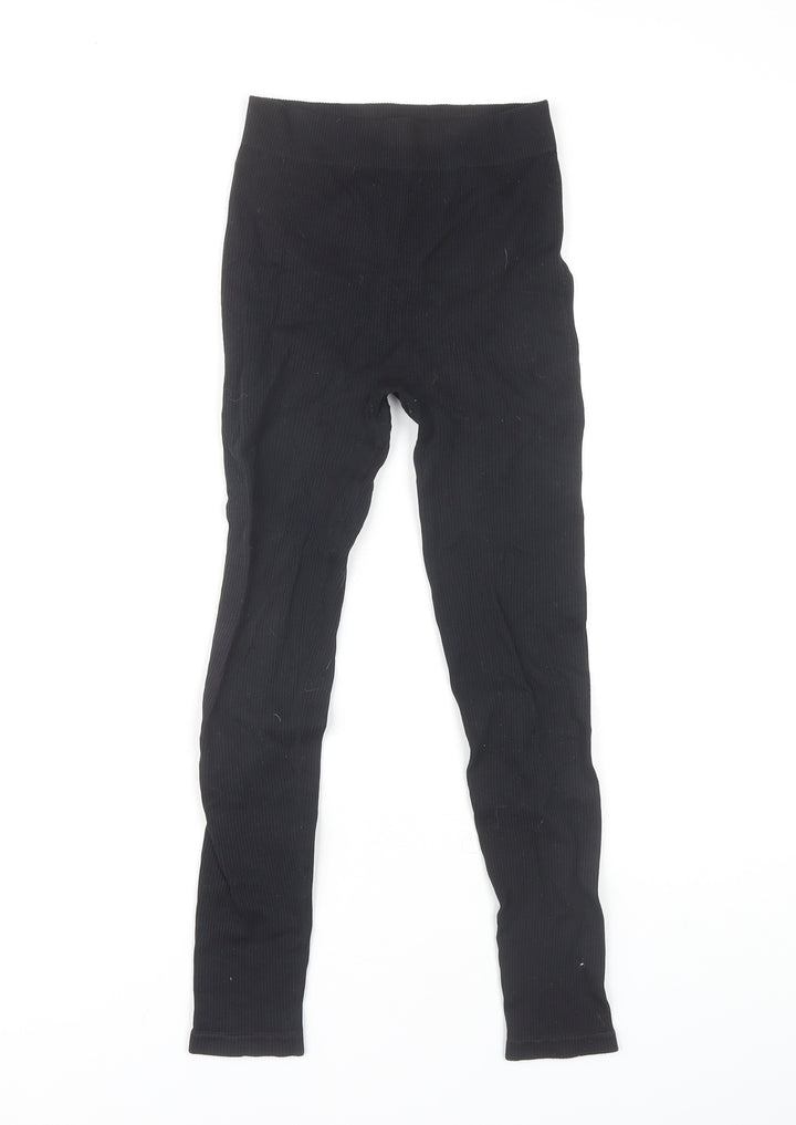 Zara Women's Black XS Leggings - Stretch Knit