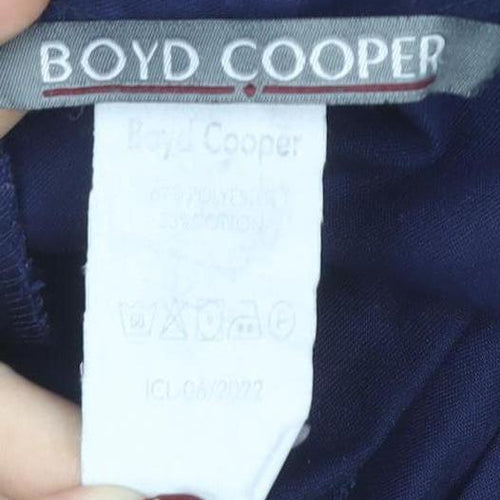 Boyd Cooper Men's Blue Pleated Trousers Size 28