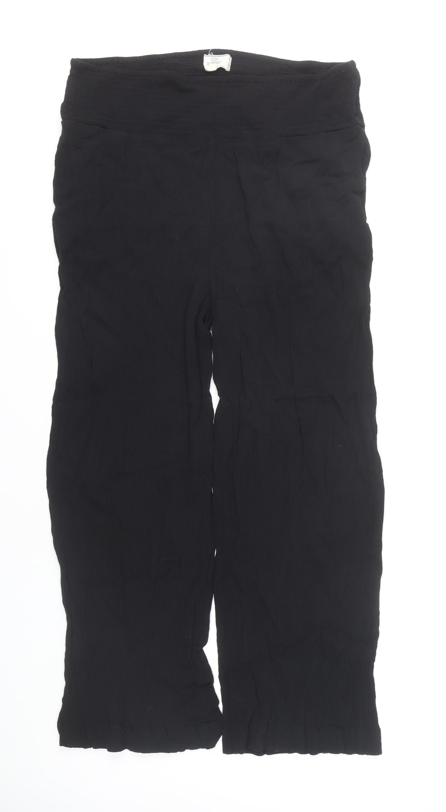 Fat Face Women's Black Wide-Leg Trousers Size 18
