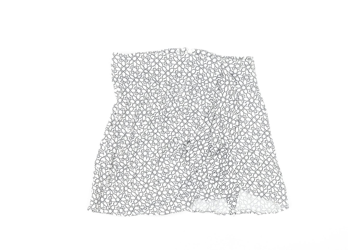 Topshop Women's Geometric White Skirt, Size 10