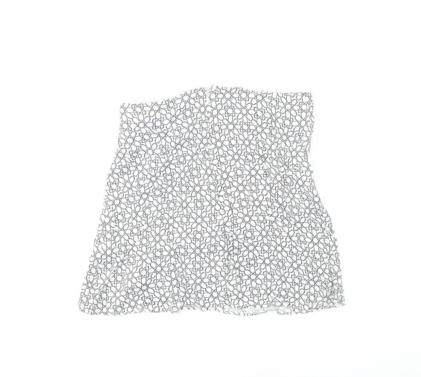 Topshop Women's Geometric White Skirt, Size 10