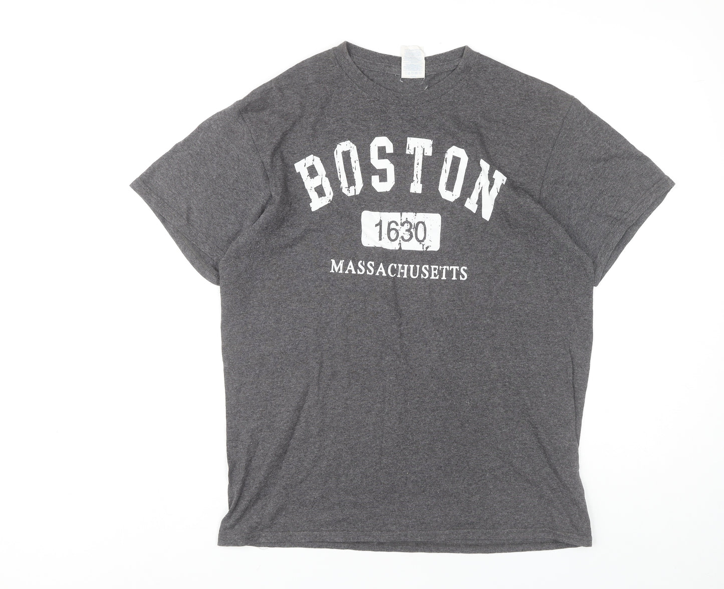 Delta Men's Grey Boston Classic Crew Neck T-Shirt M