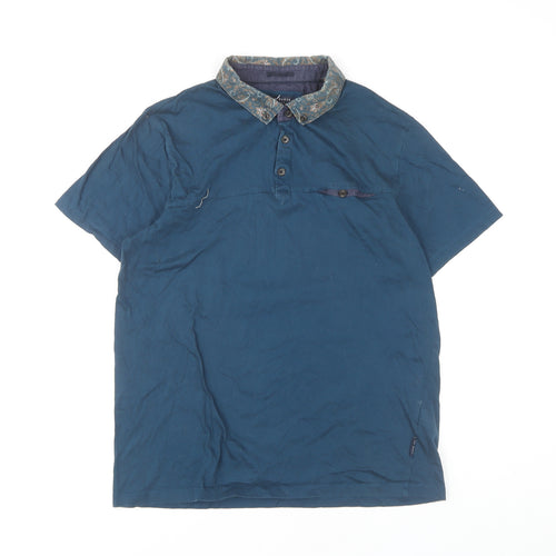 Ted Baker Men's Blue Polo Shirt L Short Sleeve