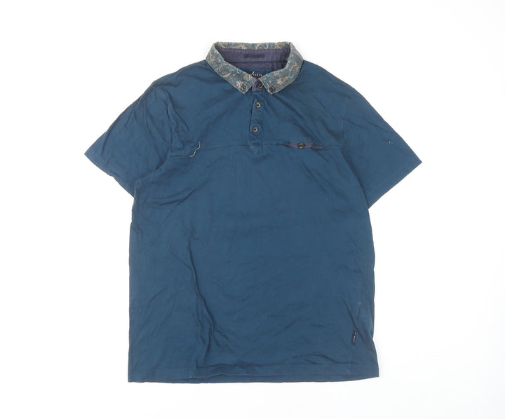 Ted Baker Men's Blue Polo Shirt L Short Sleeve