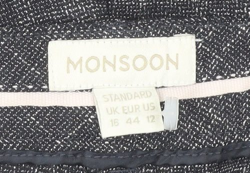 Monsoon Women's Grey Trousers Size 16 Business Casual
