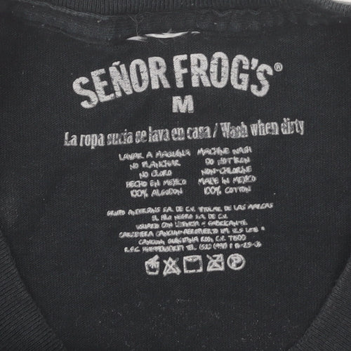 Señor Frog's Men's Black Beach Graphic T-Shirt M