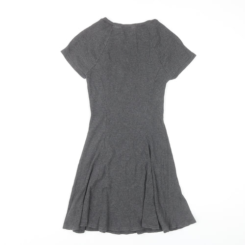 BDG Women's Grey Knit Dress, Size S, Short Sleeve