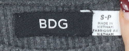BDG Women's Grey Knit Dress, Size S, Short Sleeve