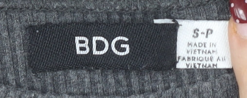 BDG Women's Grey Knit Dress, Size S, Short Sleeve