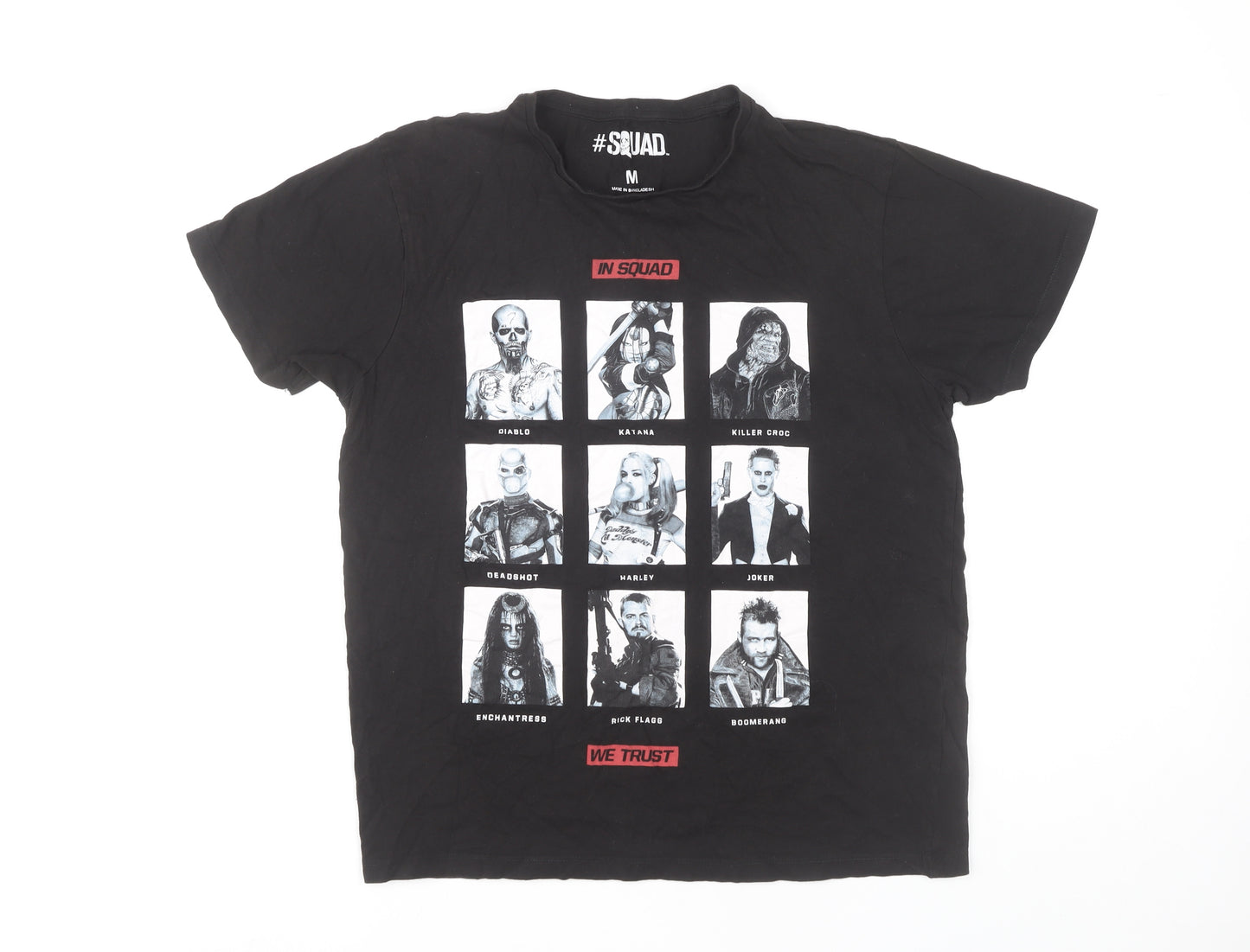 Squad Men's Black M Graphic T-Shirt DC Comics