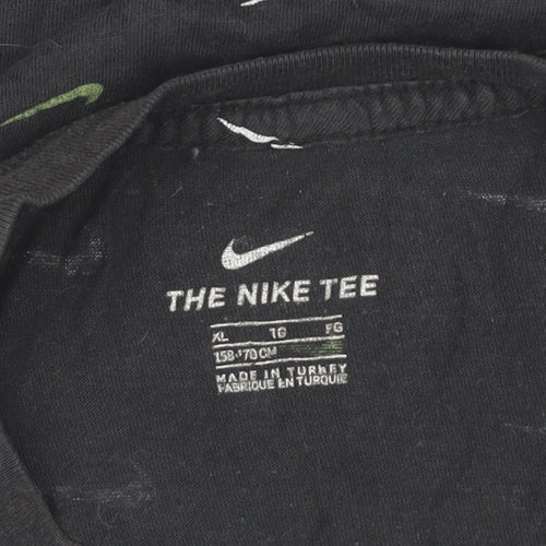 Nike Boys Black XL Graphic Print T-Shirt