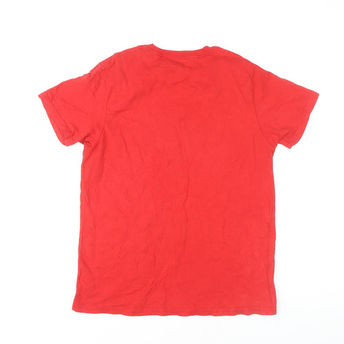 Disney Red T-Shirt, Crew Neck, L, Casual, Movie Theme