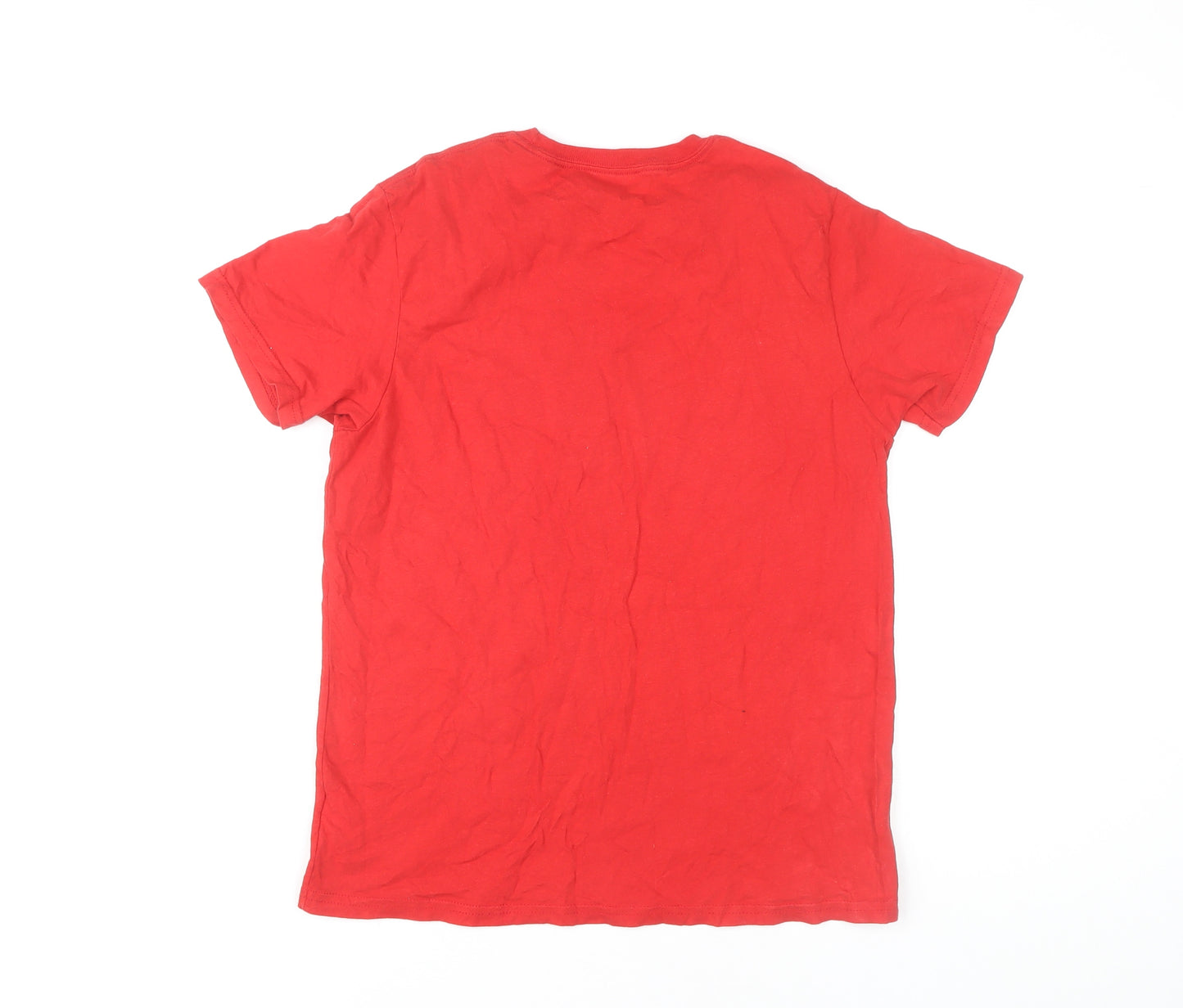 Disney Red T-Shirt, Crew Neck, L, Casual, Movie Theme