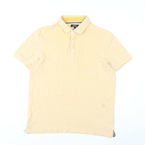Galeries Lafayette Men's Yellow L Polo Shirt