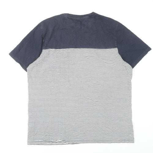 Hammond & Co. Men's Blue Striped T-Shirt, Size L
