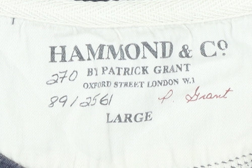 Hammond & Co. Men's Blue Striped T-Shirt, Size L